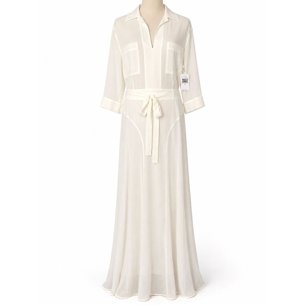 Cynthia Steffe Ivory Crepe Maxi Dress Size 12